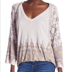 Free People Medallion Print Top